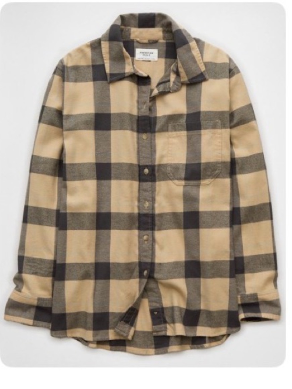 American Eagle Oversized Plaid Button-Up NWOT Shirt